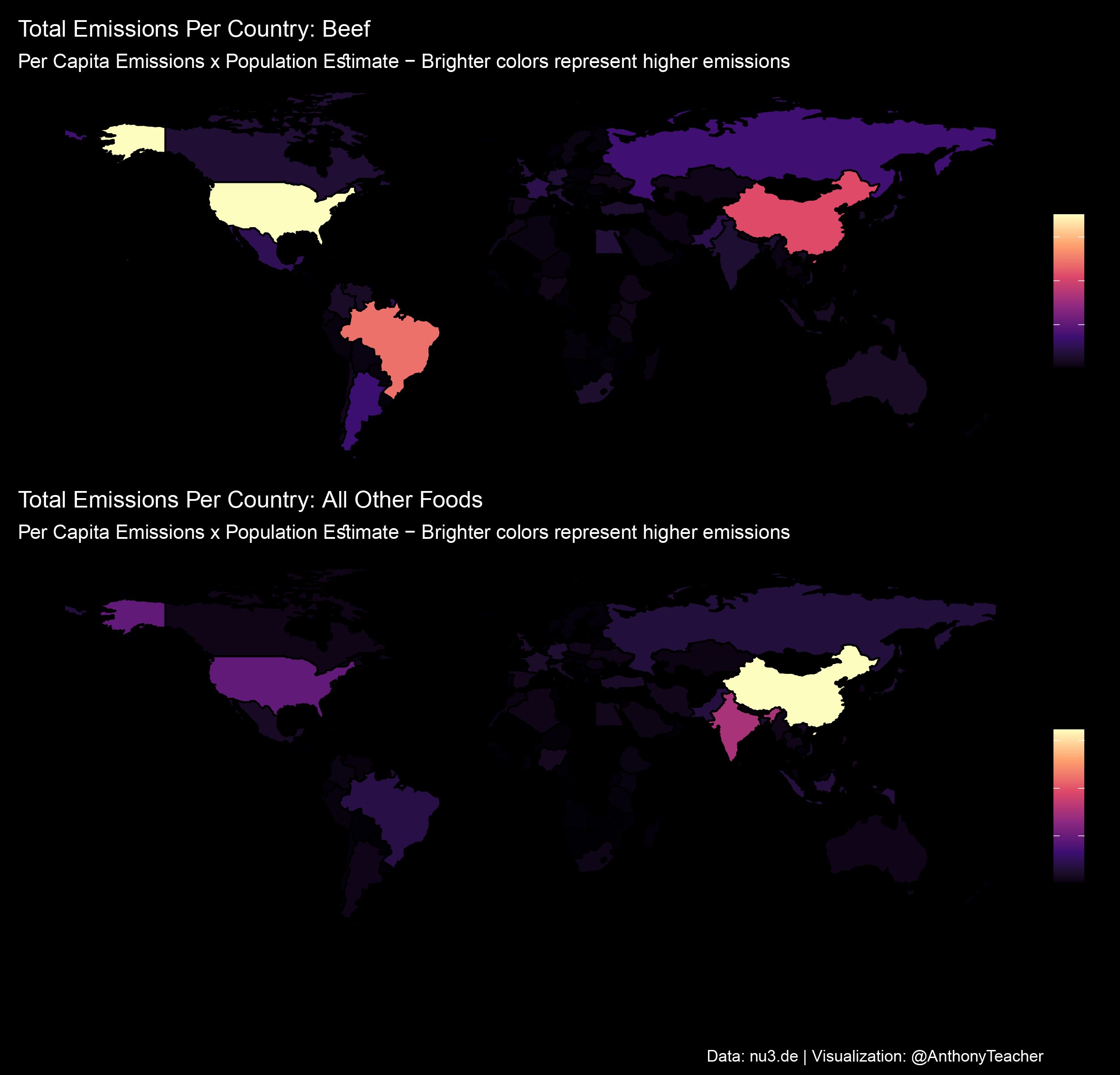 A Map of Total Emissions